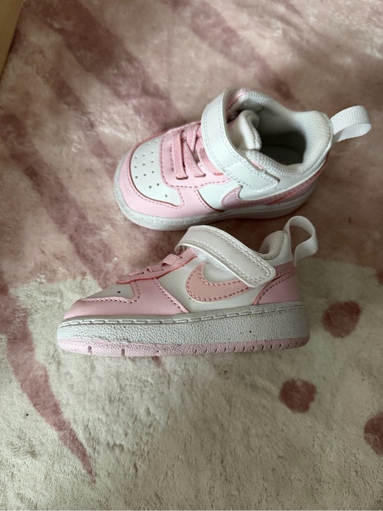 Nike Other - Nike Kids Pink and White Velcro Sneakers
